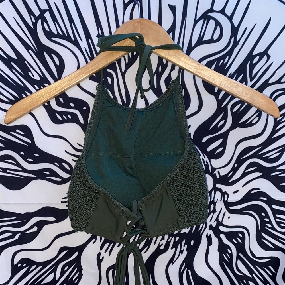 Army Green bathing suit top - Picture 2 of 3